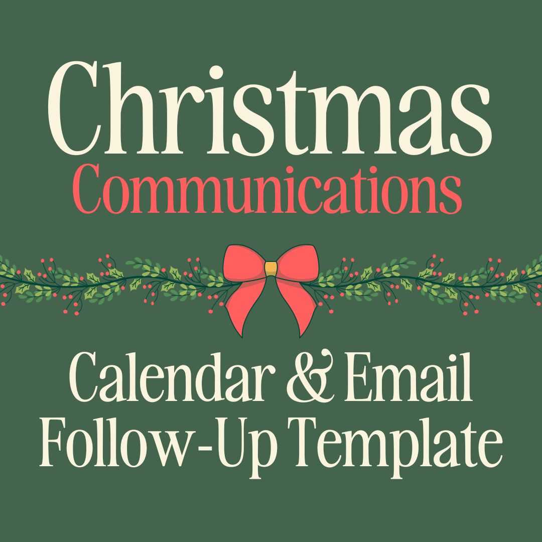 communication calendar template free