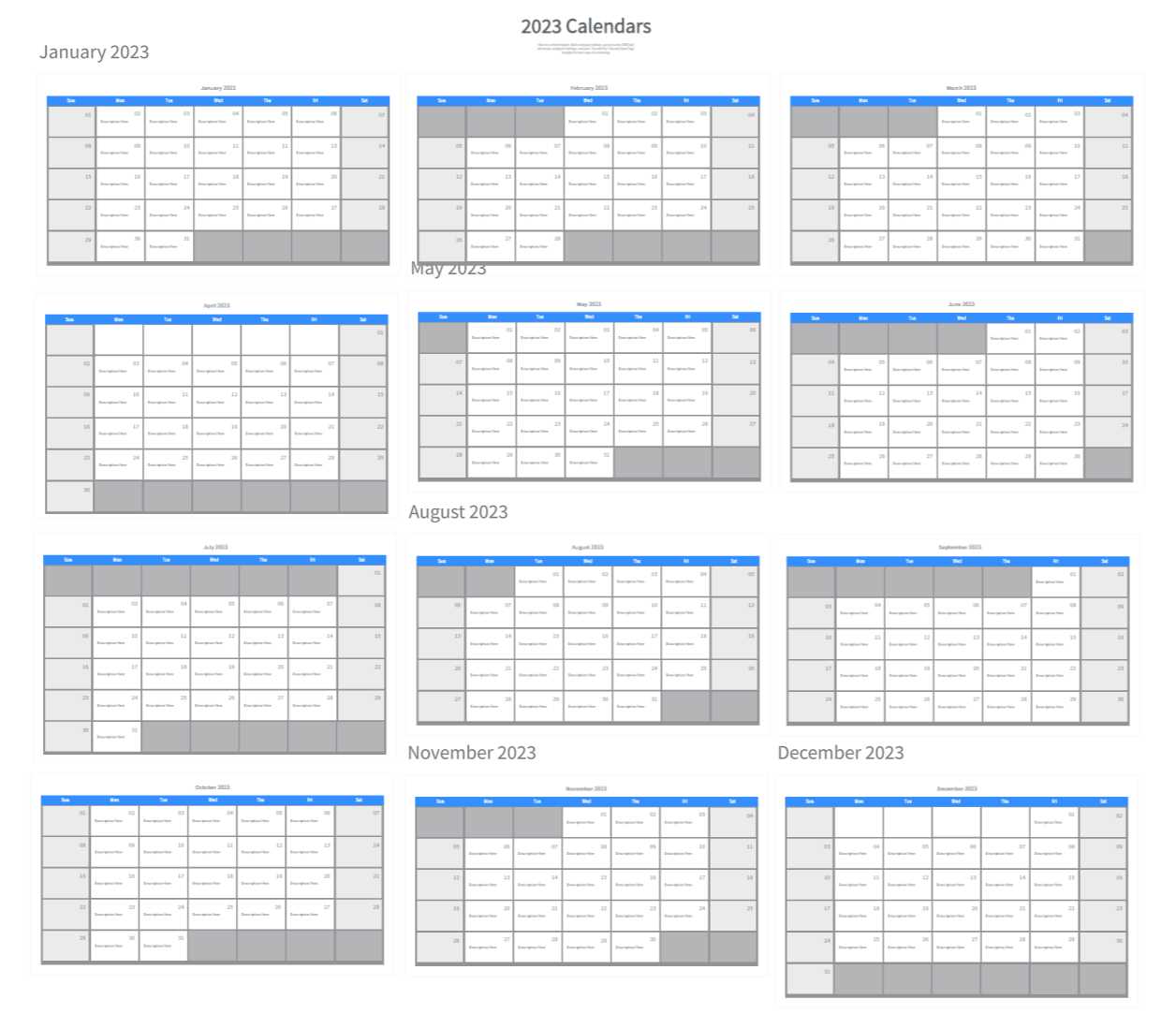 company events calendar template