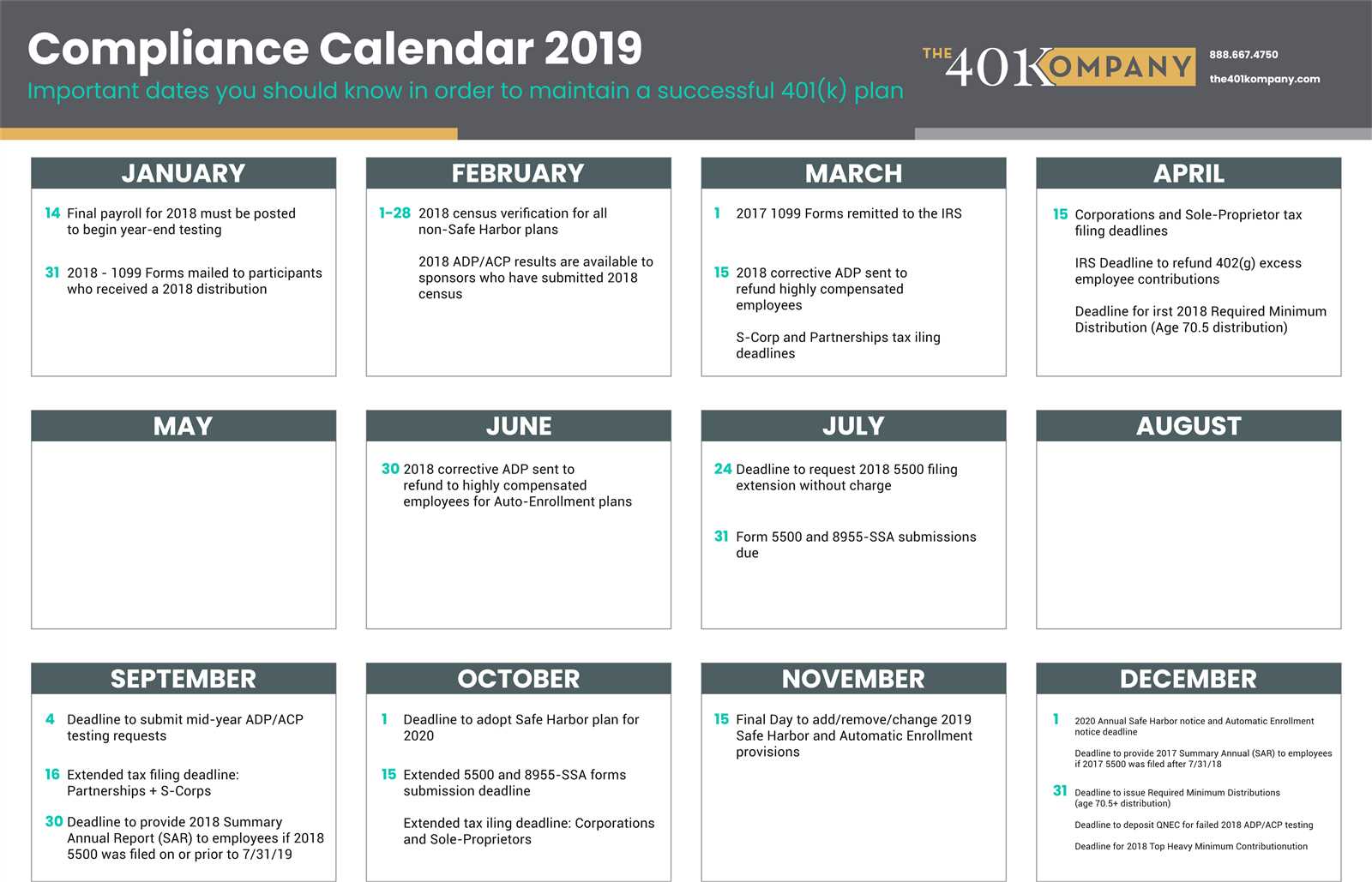 compliance calendar template