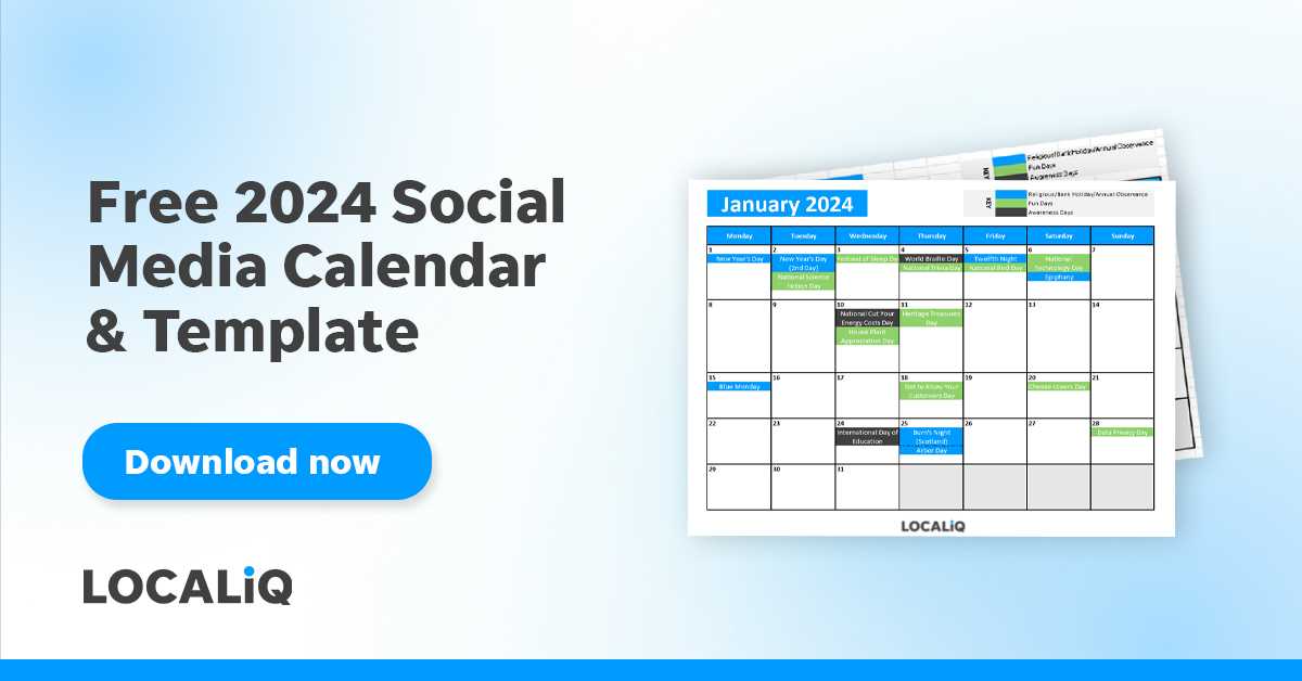 content calendar template free download