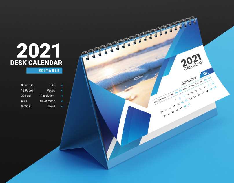 desk calendar design template