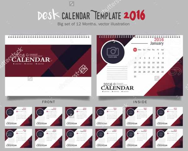 calendar indesign template free