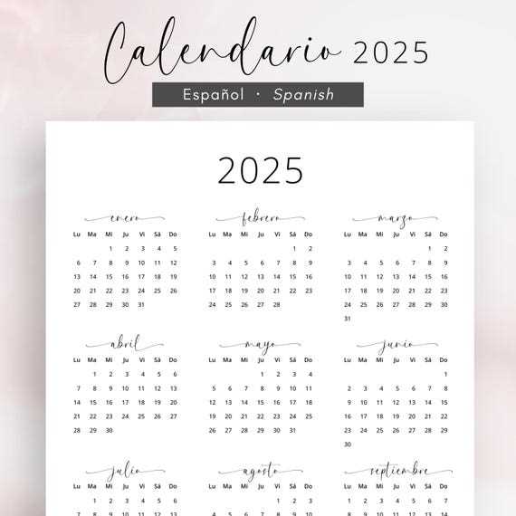 2025 spanish calendar template