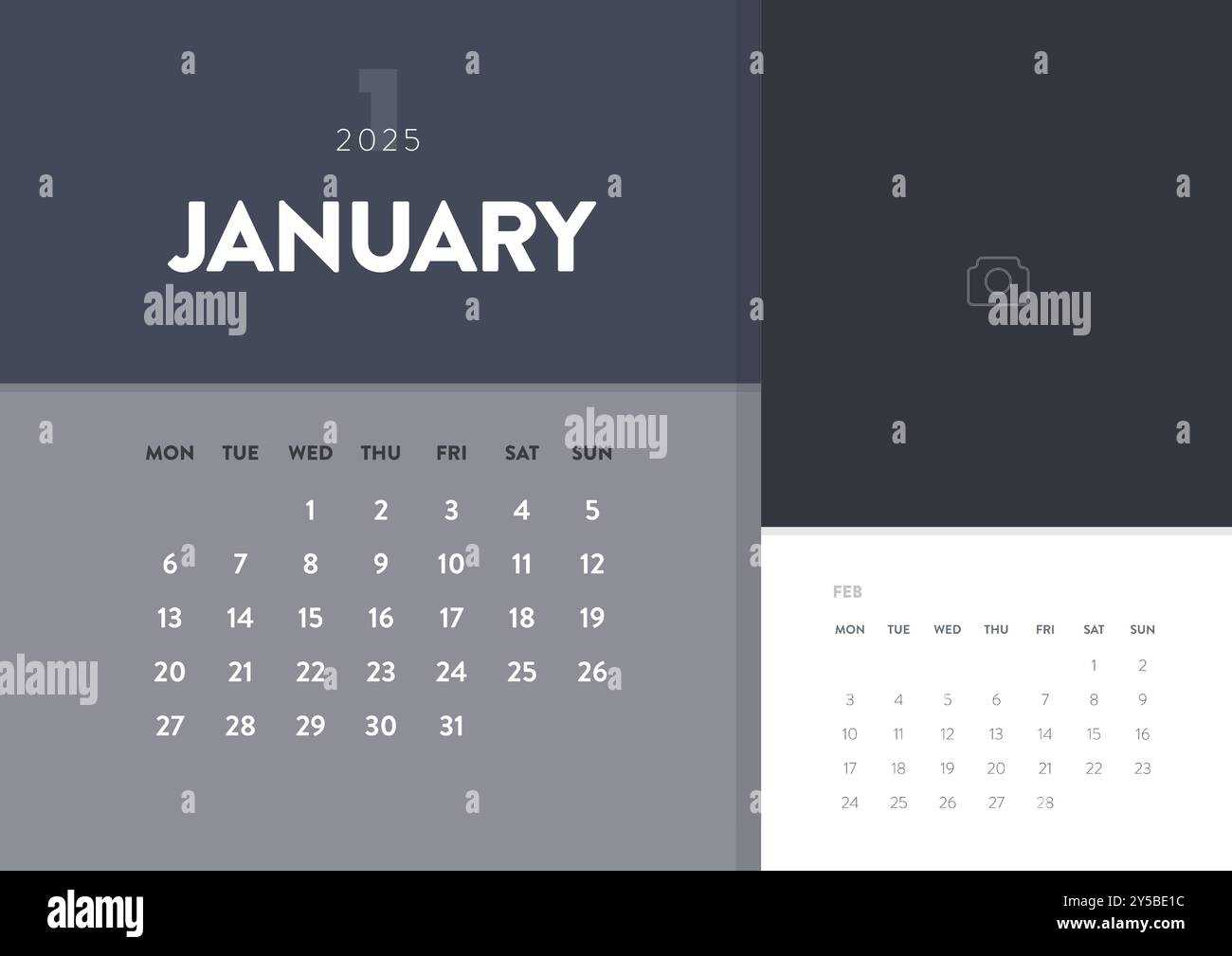 creative calendar template 2025