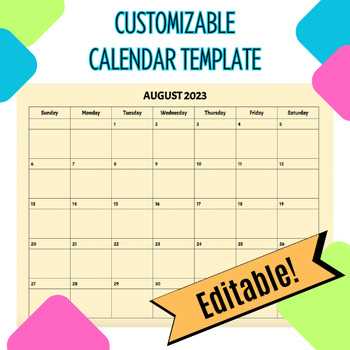 custom calendar template