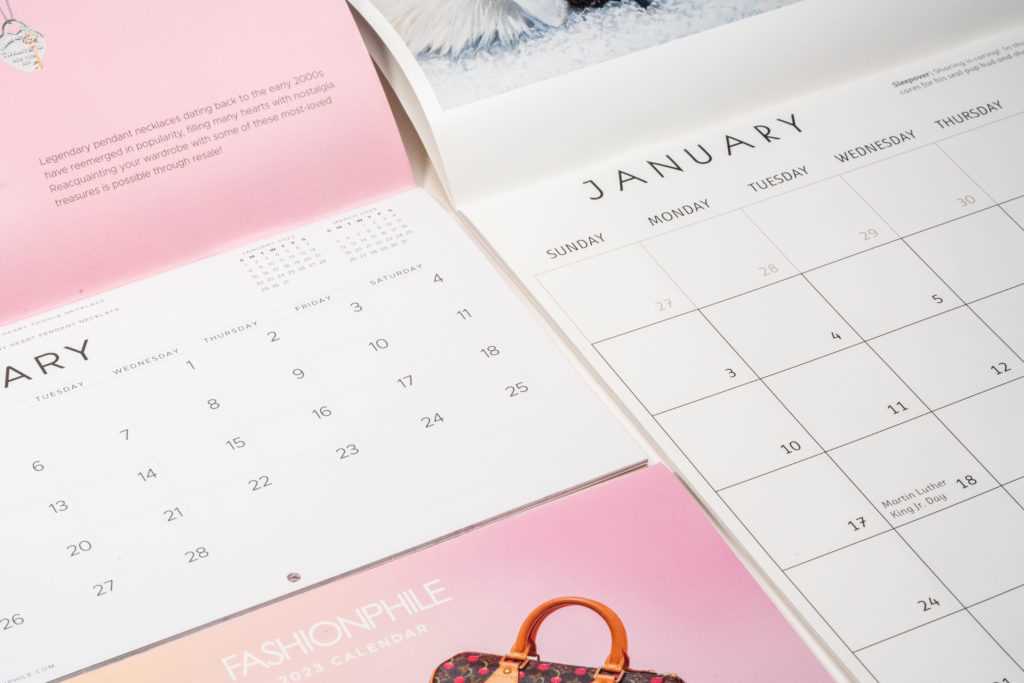 custom calendar template