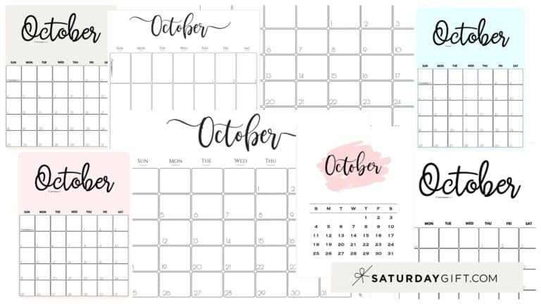 cute blank monthly calendar template