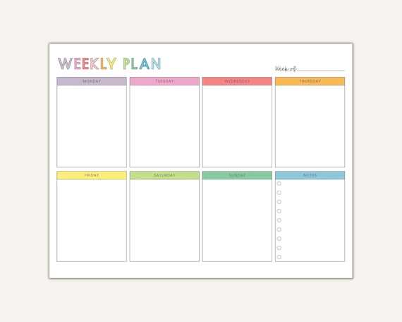 calendar template schedule