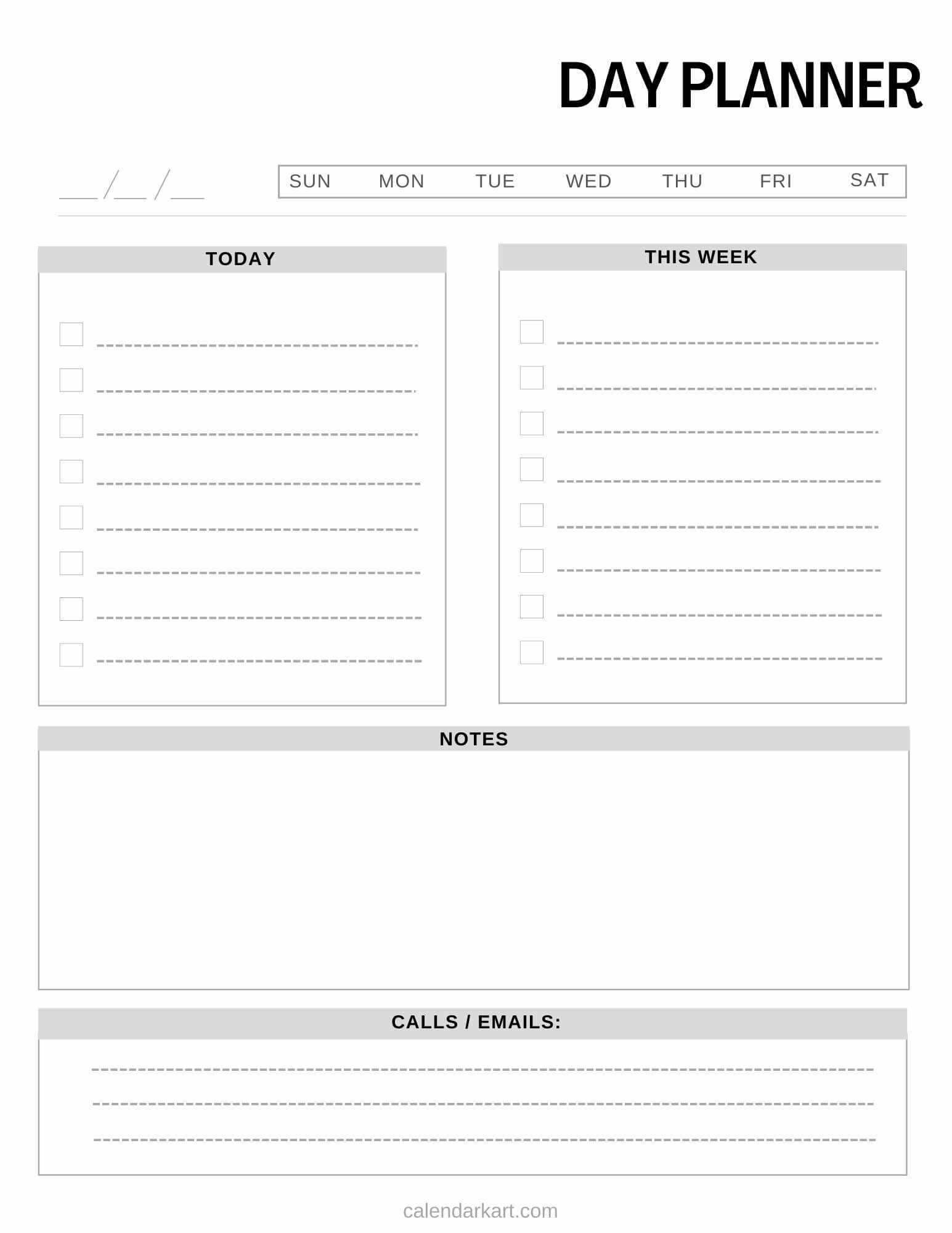 daily calendar template with time slots