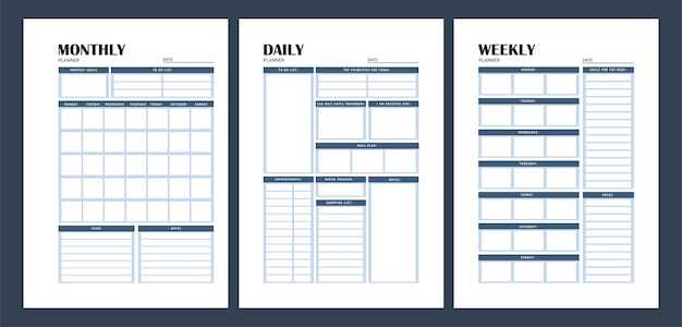 daily weekly monthly calendar template