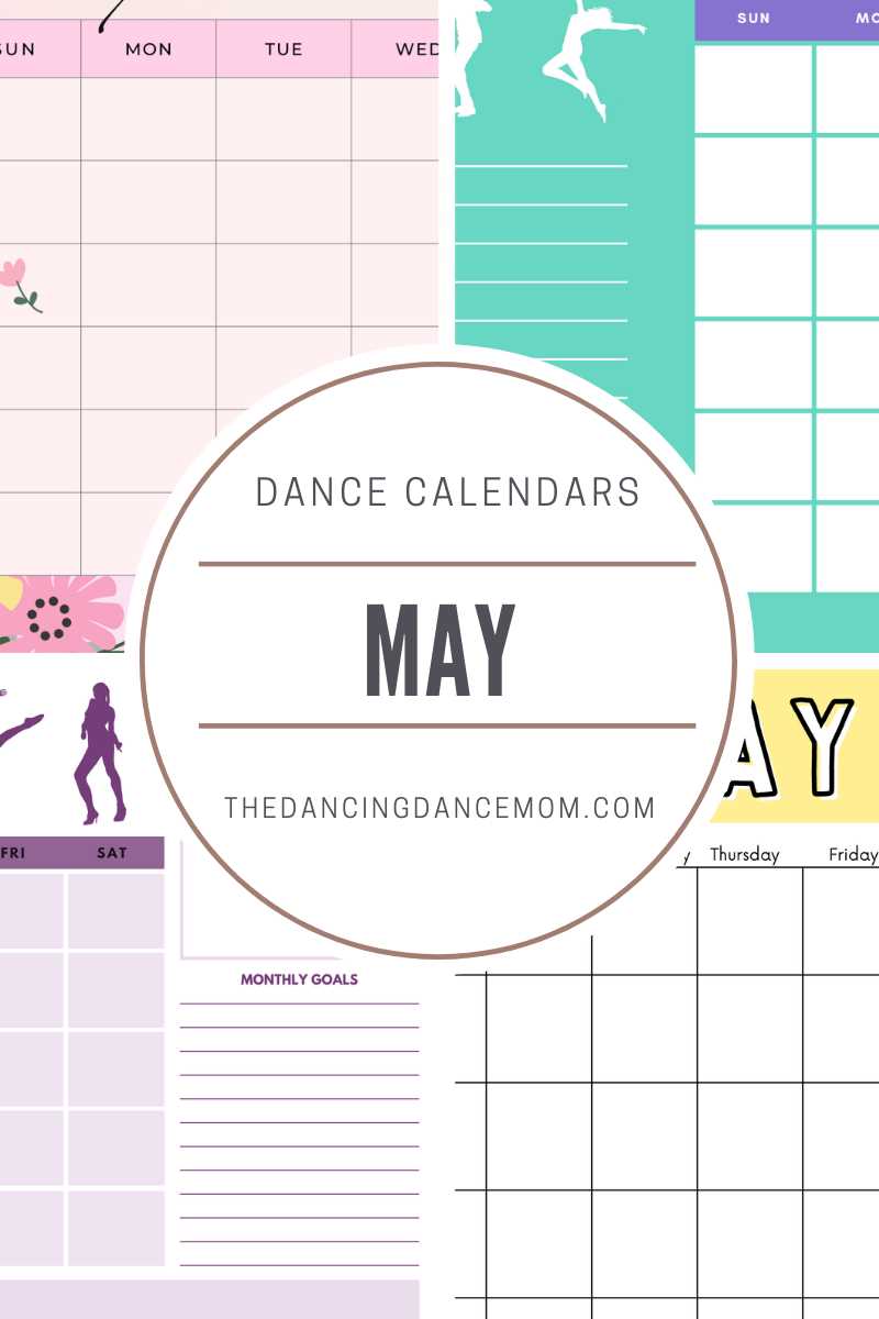 dance calendar template