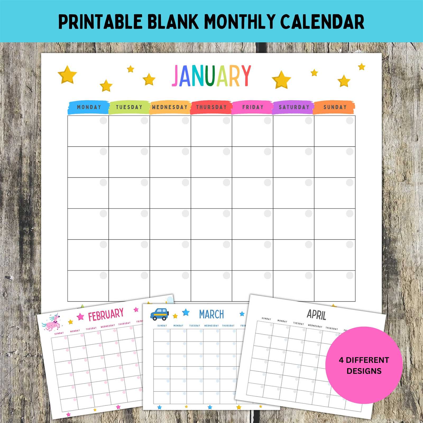 daycare calendar template