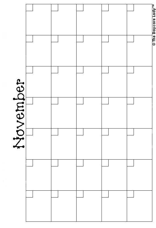 daycare calendar template