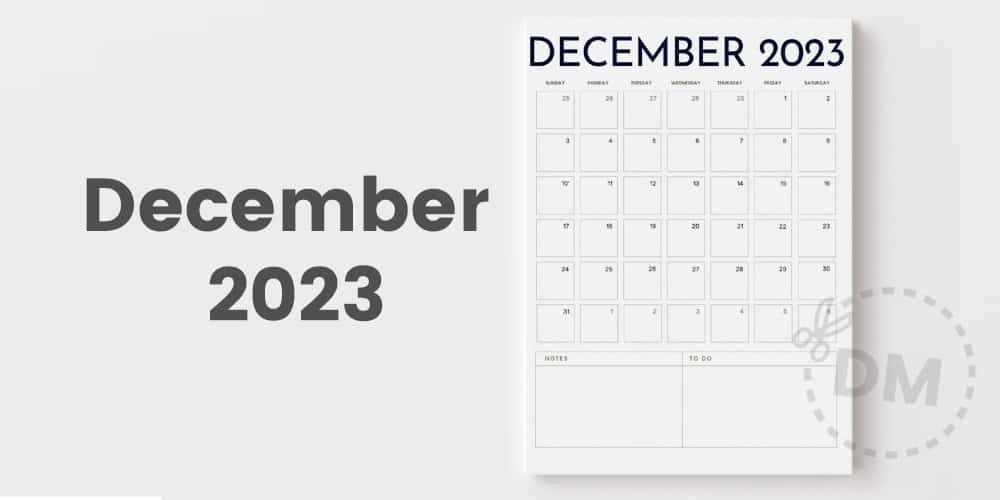 december calendar template