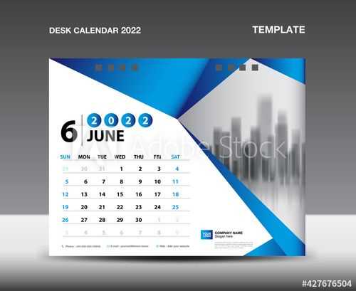 desk calendar design template