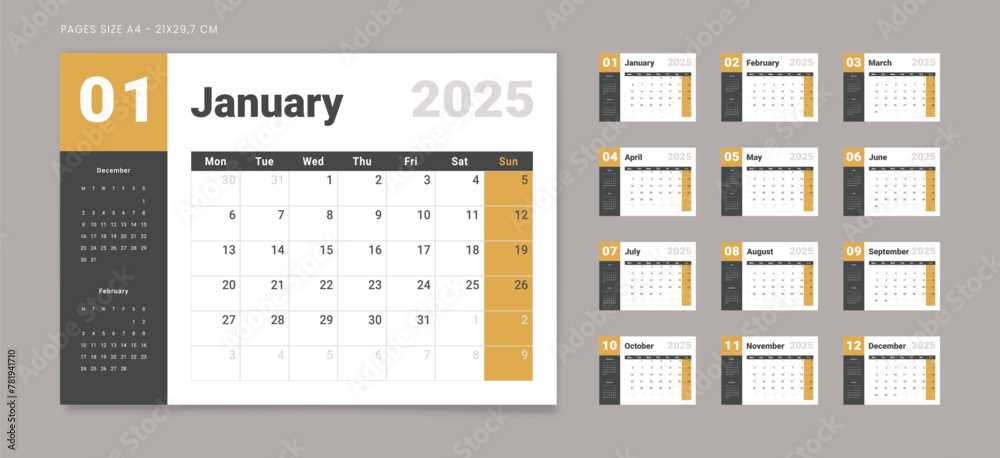 desktop calendar 2025 template