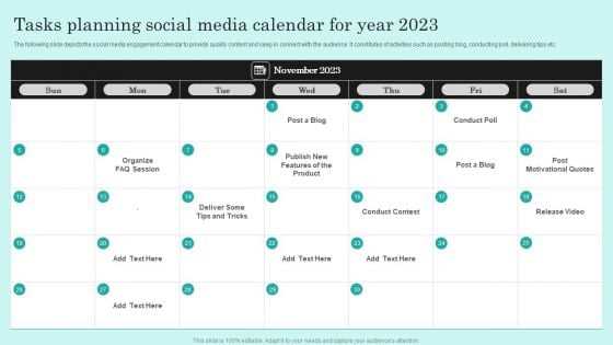 monthly social media calendar template