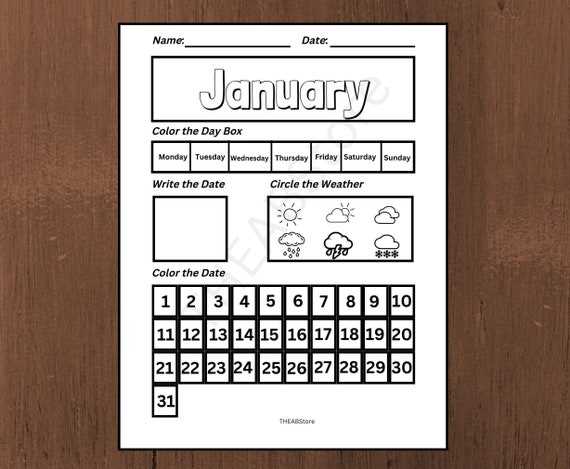 blank preschool calendar template