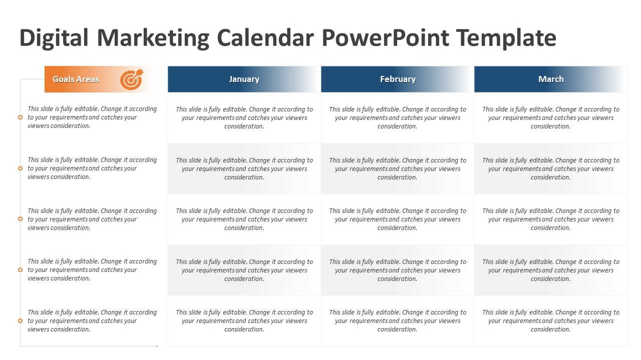 digital marketing calendar template