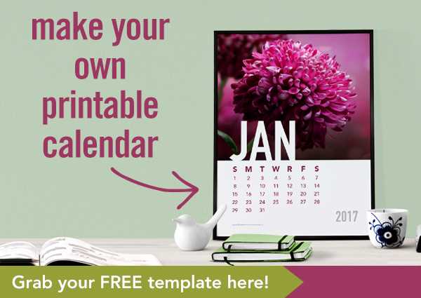 diy photo calendar template