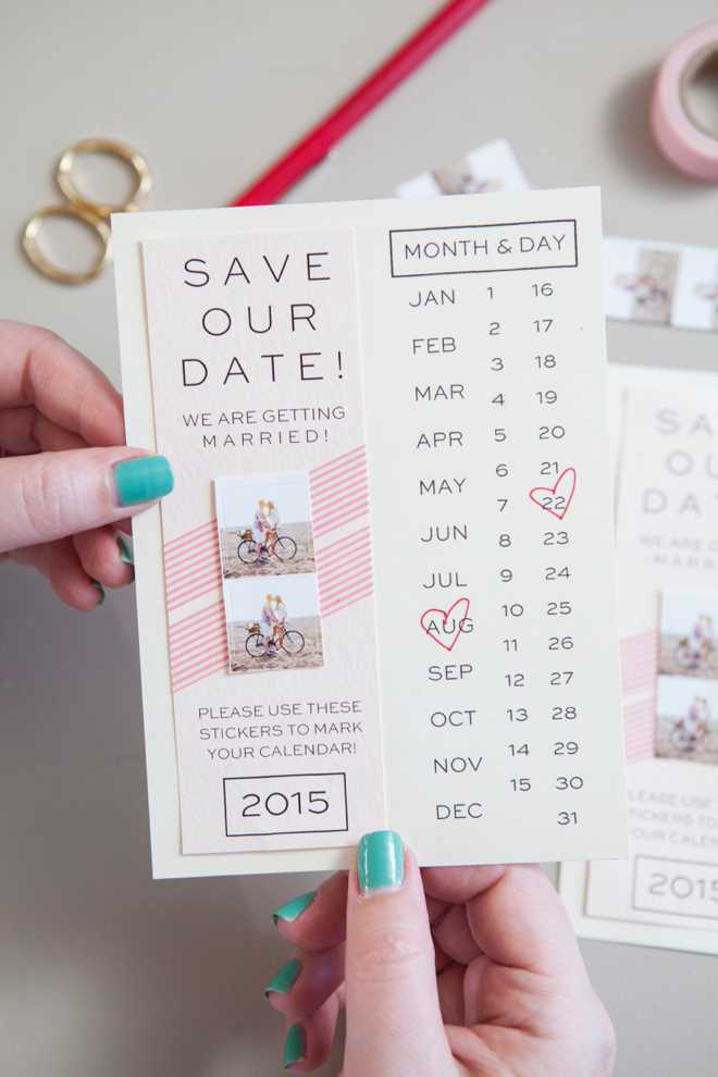 diy save the date calendar template