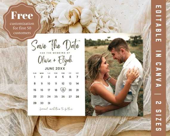 diy save the date calendar template