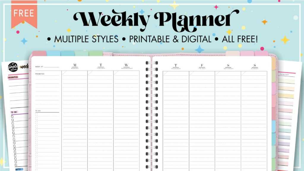 weekly calendar template with hours