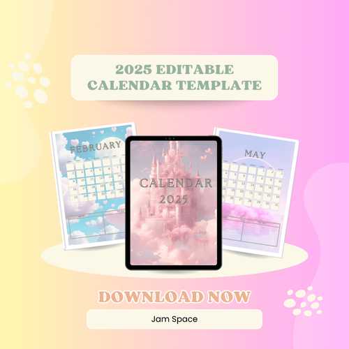 free printable fillable 2025 calendar template