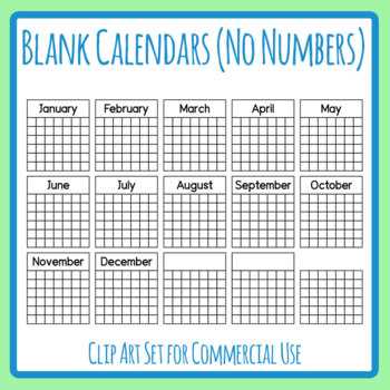 number calendar template