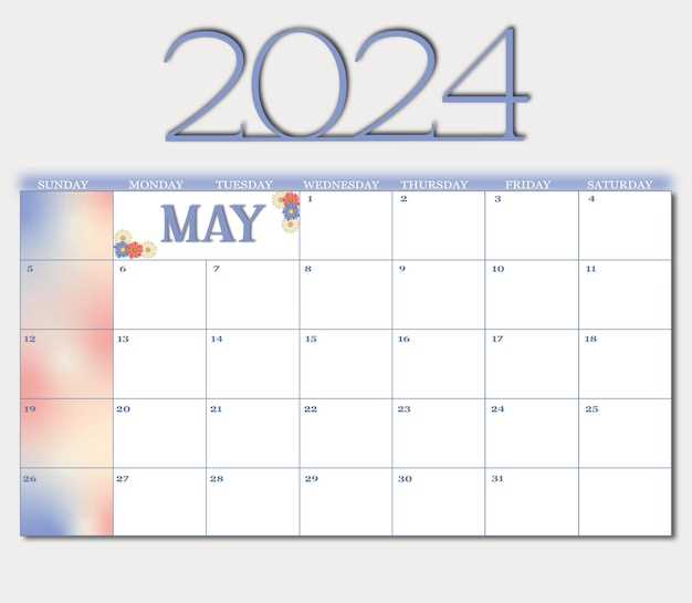 may blank calendar template