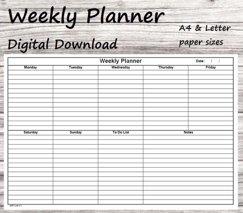 microsoft office weekly calendar template