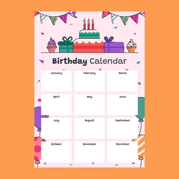 download birthday calendar template