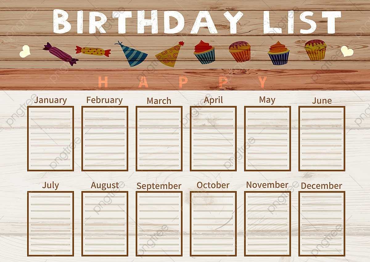 downloadable birthday calendar template