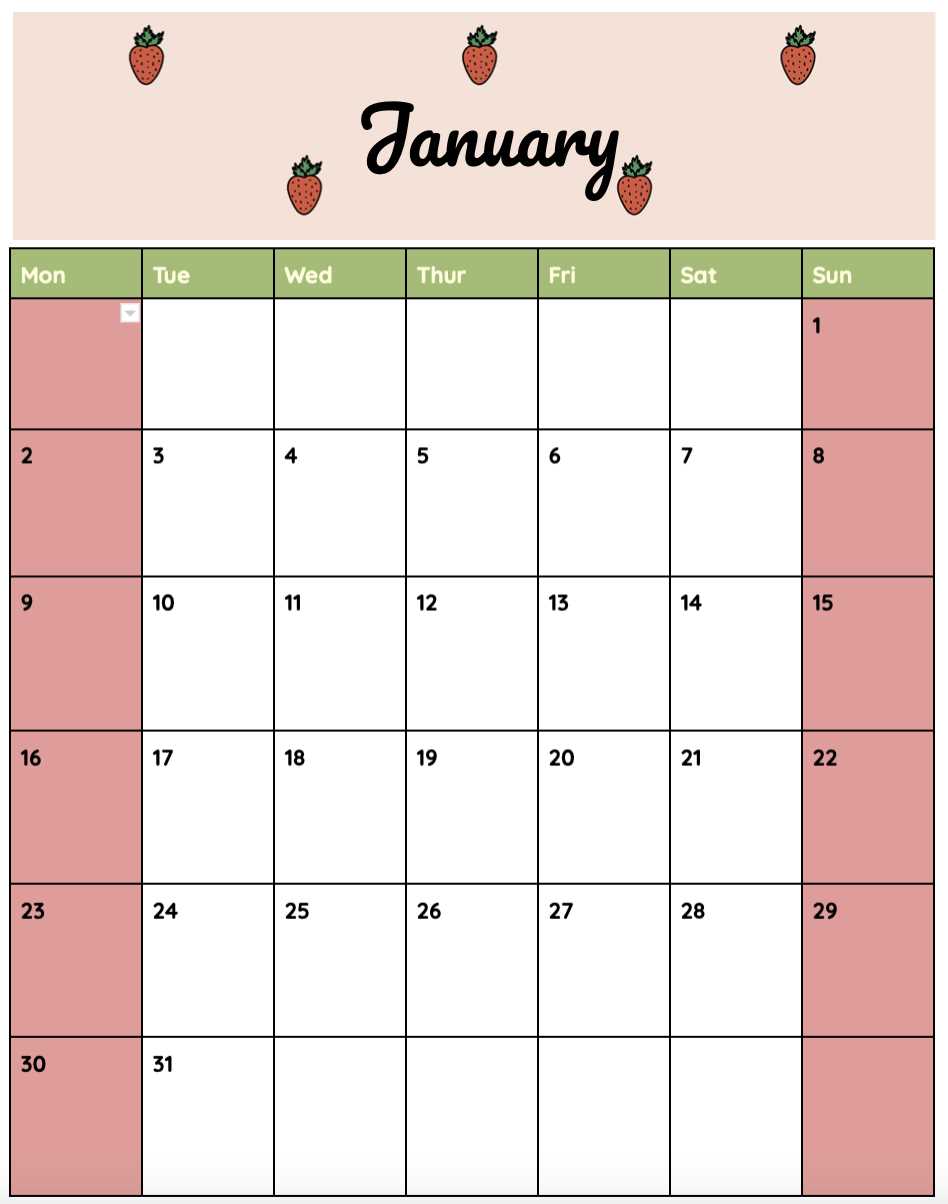 downloadable blank calendar template