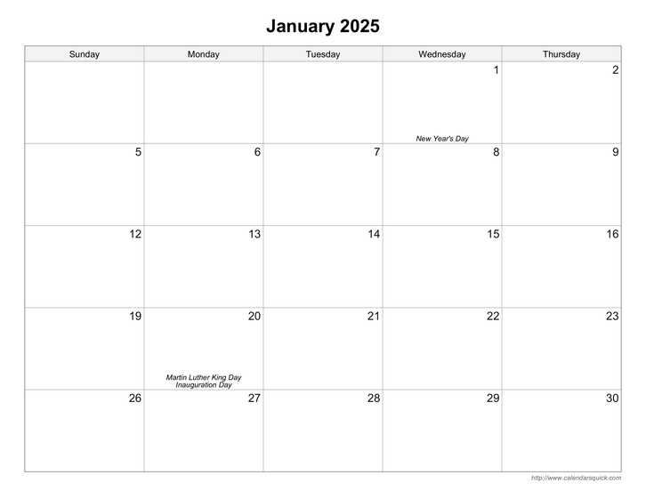 free blank calendar template printable