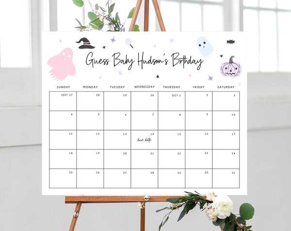 due date calendar template