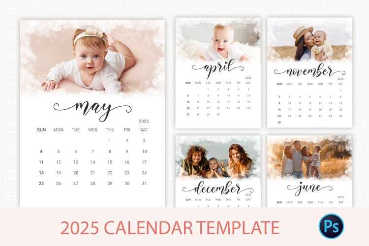 photo calendar templates 2025