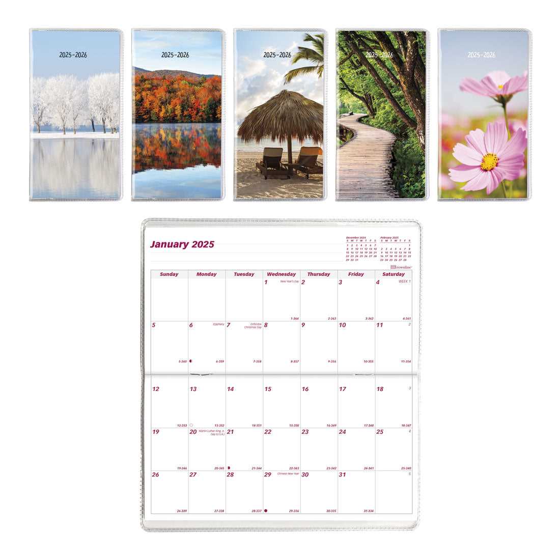 pocket calendar template 2025