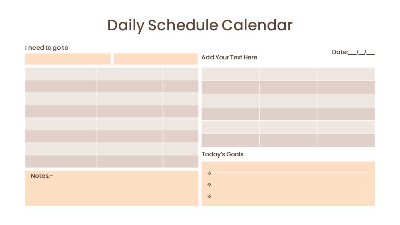 calendar with schedule template