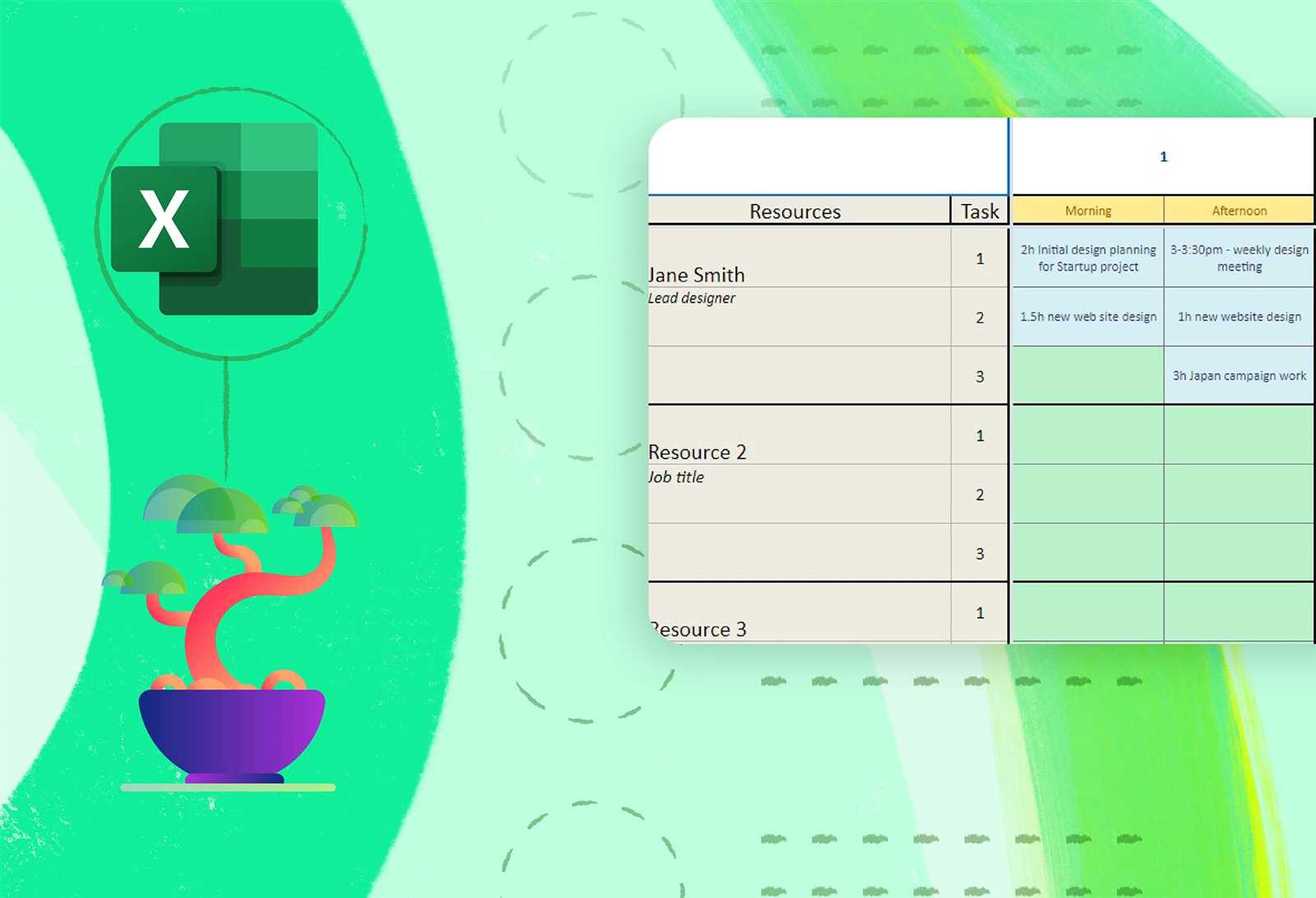 resource calendar template