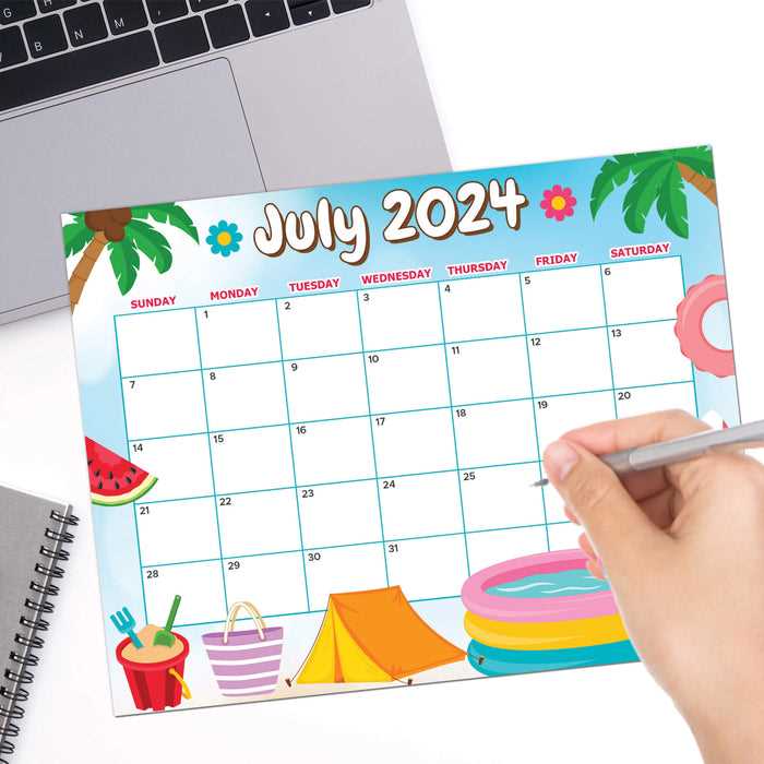 editable july calendar template