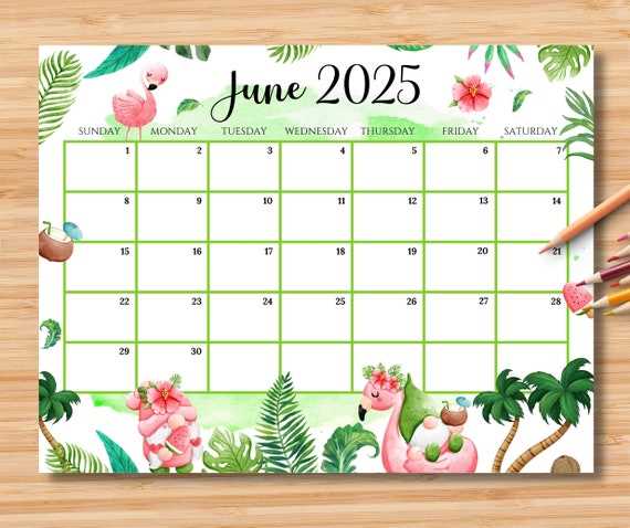 editable june 2025 calendar template