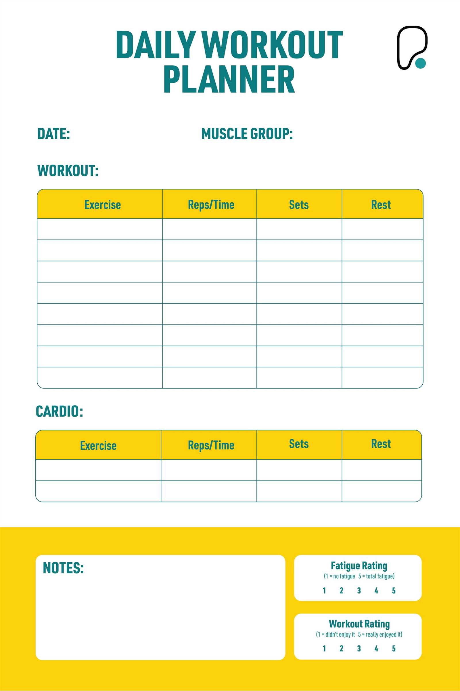 editable workout calendar template