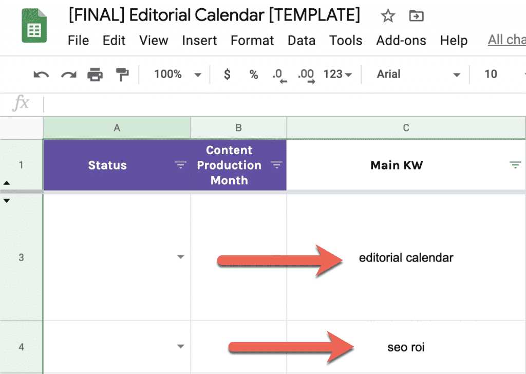 editorial content calendar template