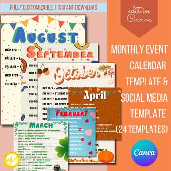 event calendar flyer template