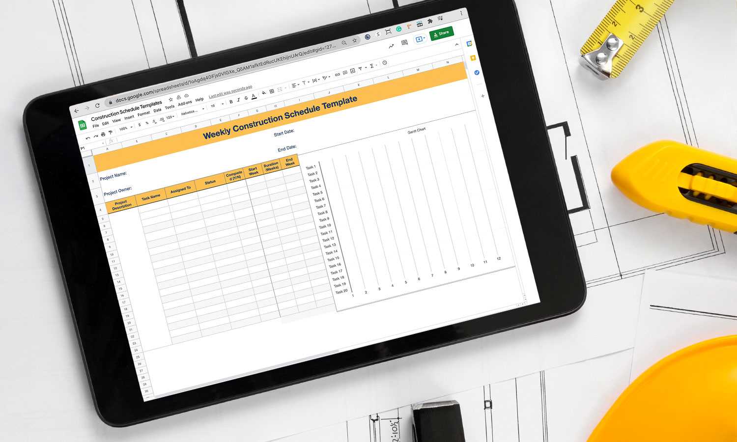 construction calendar template