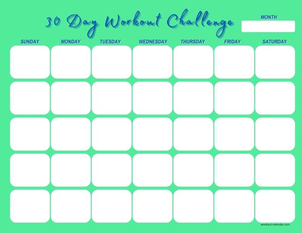 free 30 day calendar template