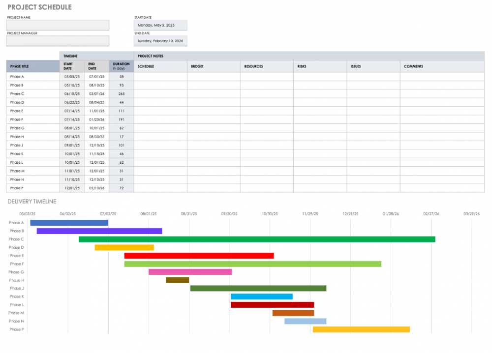 monthly project calendar template