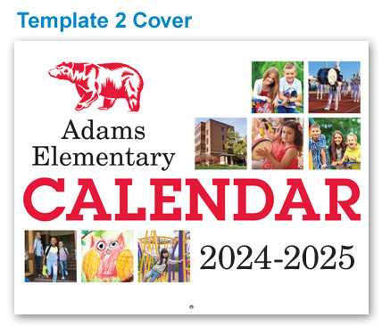 elementary calendar template