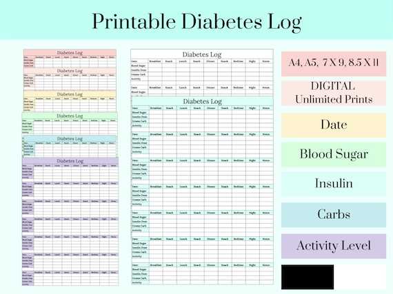 diabetes calendar template